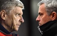 FILE PHOTO (EDITORS NOTE: COMPOSITE OF TWO IMAGES - Image numbers (L) 609115656 and 632284824) In this composite image a comparision has been made between Arsene Wenger, Manager of Arsenal (L) and  Jose Mourinho, Manager of Manchester United.  Arsenal and Manchester United meet in a Premier League match at the Emirates Stadium on May 7, 2017 in London,England.   ***LEFT IMAGE*** NOTTINGHAM, ENGLAND - SEPTEMBER 20: Arsene Wenger, Manager of Arsenal looks on during the EFL Cup Third Round match between Nottingham Forest and Arsenal at City Ground on September 20, 2016 in Nottingham, England. (Photo by Laurence Griffiths/Getty Images) ***RIGHT IMAGE*** STOKE ON TRENT, ENGLAND - JANUARY 21: Jose Mourinho, Manager of Manchester United looks on during the Premier League match between Stoke City and Manchester United at Bet365 Stadium on January 21, 2017 in Stoke on Trent, England. (Photo by Laurence Griffiths/Getty Images)